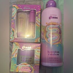 Glaze Hawaiian Rainbow Body Wash and Lip Care Set - Purple